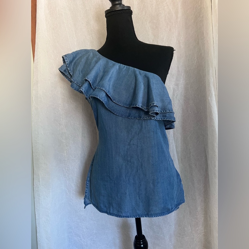Venus denim one shoulder tank